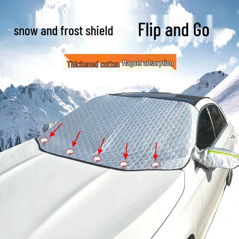 Car Snow Shield: Windproof Anti-Freeze Frost Cover for Winter