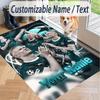 Custom Text Printed Rug Erling Haaland Non Slip Floor Carpet For Home Room Decor