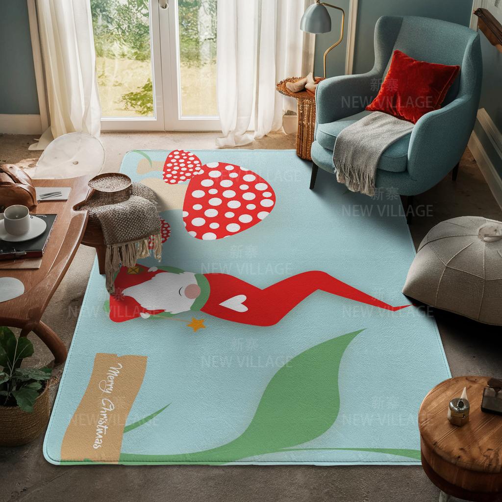 House Entrance Carpet Home Door Mat Living Room Bath Foot Bathroom Non-slip Water Absorption Rugs Bath Merry Christmas Winter