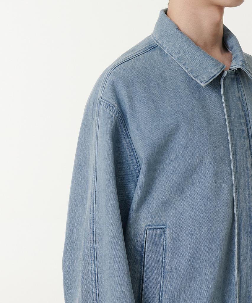 Musinsa Standard Oversized Denim Blouson Jacket [Light Indigo]