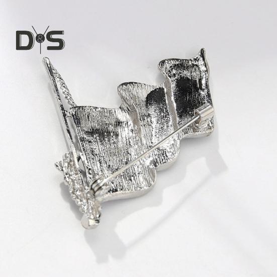 Brosche mit patriotischer amerikanischer Flagge, Zinklegierung, Strass-Emaille, wehende US-Nationalflagge, Anstecknadel, Pullover, Rucksack, Hut, Dekoration, Herren, Damen, Kleidungszubehör