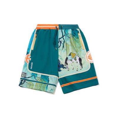 Li Ning Badfive Changan Youth Basketball Series Competition Sports Shorts Men Shorts Coral-Blue AAPQ369-1