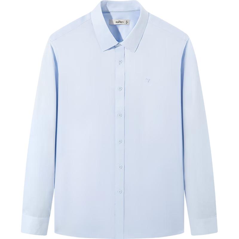 Septwolves Men's DP Non-Iron Cotton Long Sleeve Business Shirt