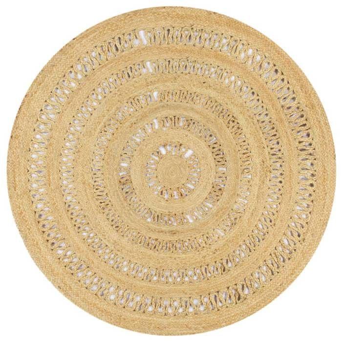 Tapis - vidaXL - Jute tressée - 150 cm - Rond - Naturel