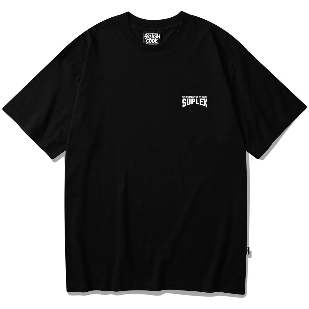 Seupeullaesikodeu Short Sleeve T-Shirt Black - Back Suplex