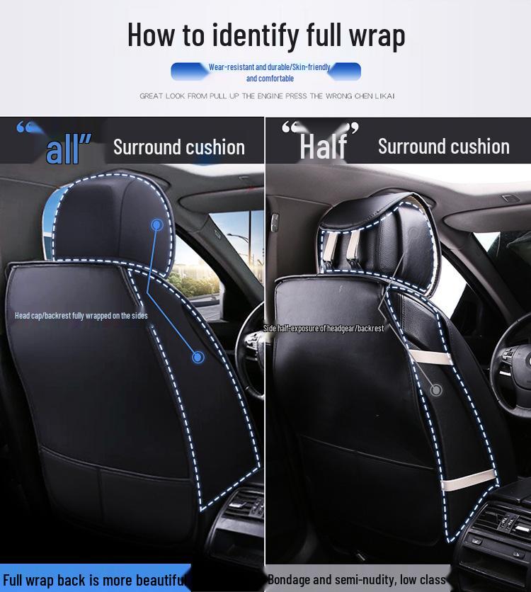 Universelles Vier-Jahreszeiten Waschbares Leder Autositzkissen