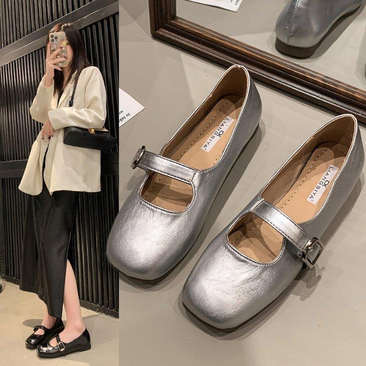 Hot Selling Shoes Woman 2025 Casual Female Sneakers Soft All-Match Shallow Mouth Flats Round Toe  French style Summer Mary Jane