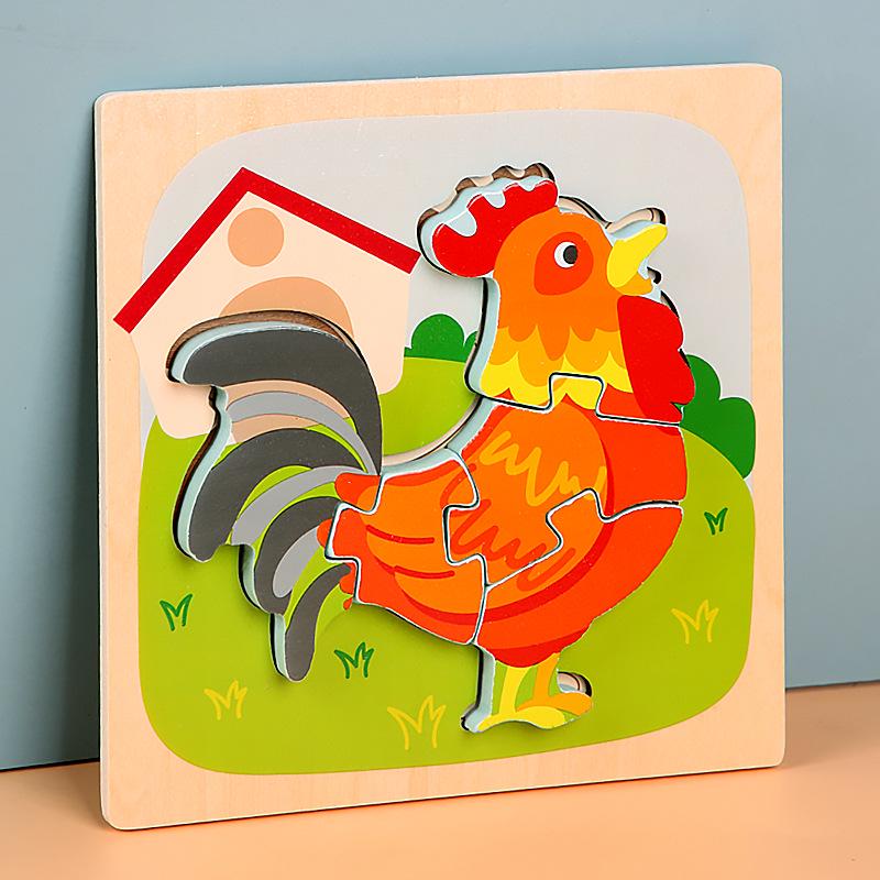 

Best-Selling Wooden 3D Cartoon Animal Puzzle - Enhances Concentration & Early Education