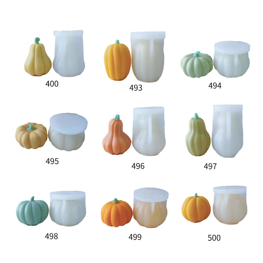Unique Pumpkin Shaped Wax Mould 3D Silicone Mold Cake/Soap Casting Molds Candle Molds Ornament Gifts for DIY Enthusiasts