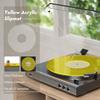 Acrylic Turntable Record Player Slipmat for LP Record Low Noise Platter with Glossy for Record Players Mat, Players, Mat, Effect, 12-inch (Yellow)