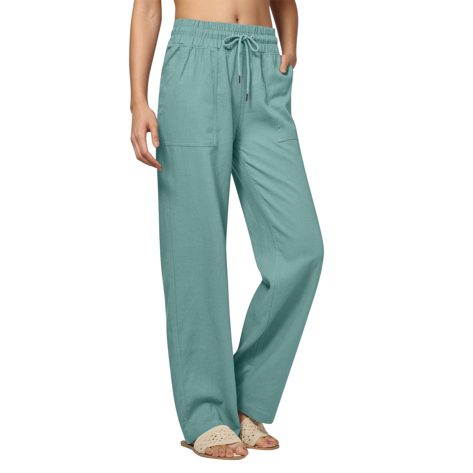 

Женские прямые брюки, модные повседневные брюки, брюки Harlan Nine Point L циан