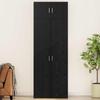 Storage Cabinet 3 Pcs Black Oak Effect