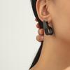 Korean-Style Versatile Retro U-Shaped Drip Oil Irregular Earrings for Women