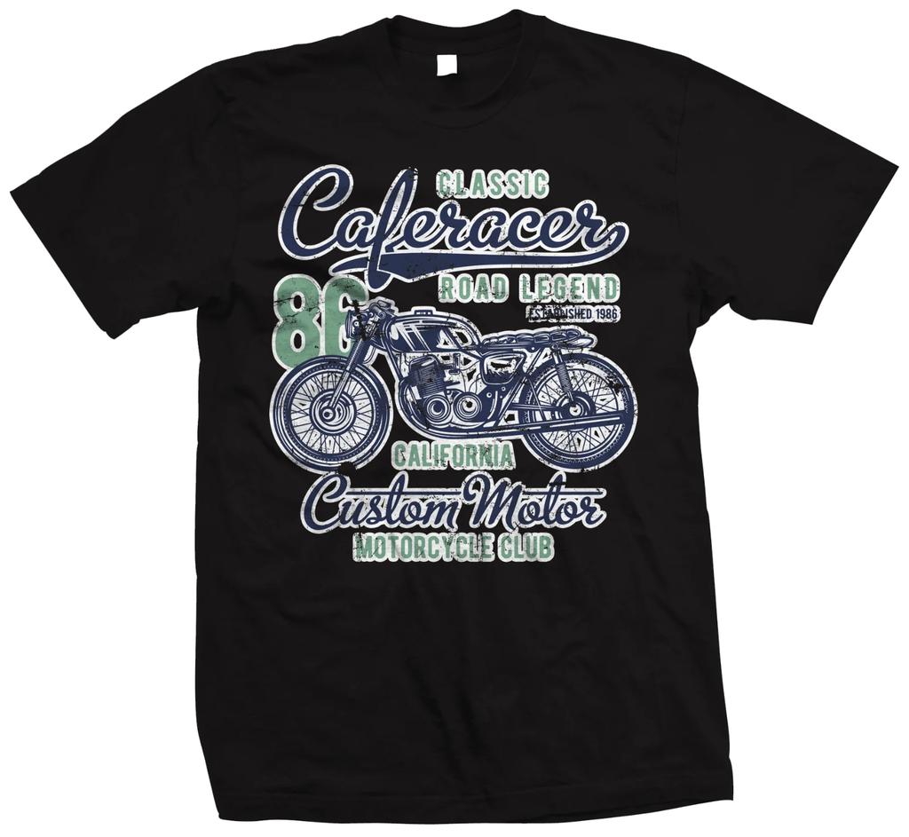 Biker Men Cotton T-Shirt Motorbike Big Size Print Cool Fashion Streetwear Classic Big Size Tee New Arrival Motorcycle Top S-4XL