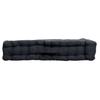 Coussin de sol uni 50 x 50 cm Panama gris fonce