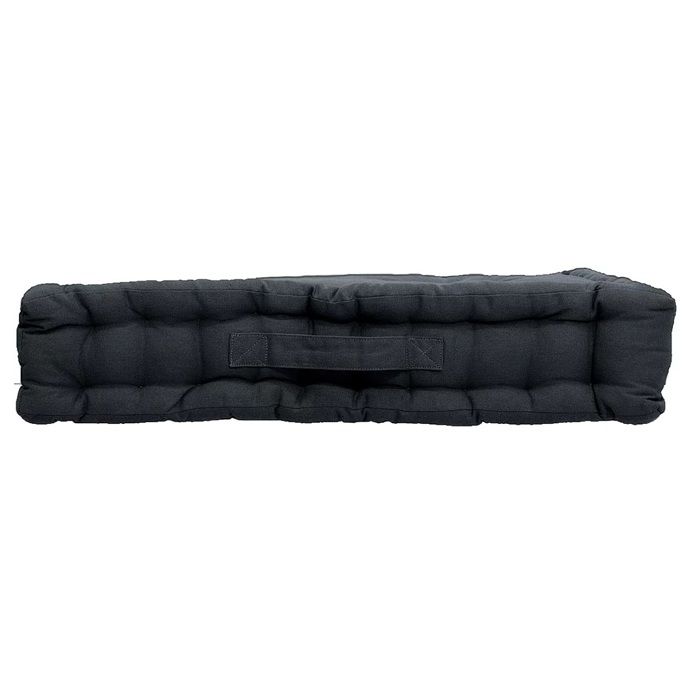 Coussin de sol uni 50 x 50 cm Panama gris fonce