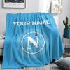 Custom Name,SSC Napoli Printed Flannel Blanket, Soft Throw for Bedroom Sofa, Washable, Christmas Present, Great Gift.