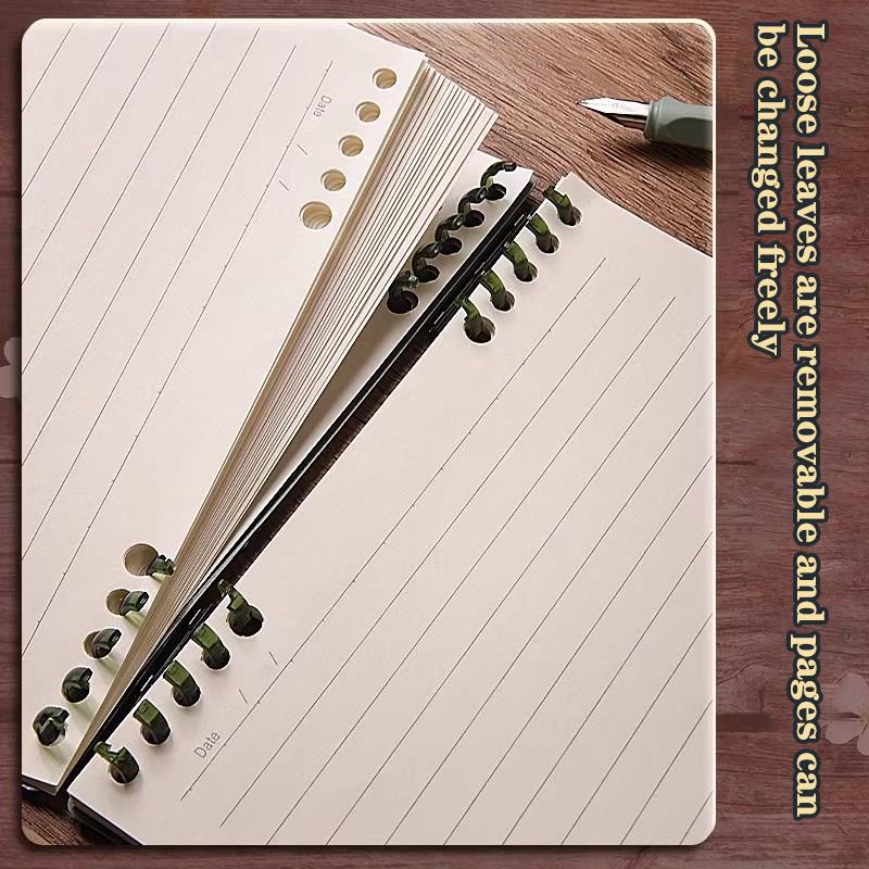 1 Pcs A5/B5 Flip-Up Loose-Leaf Notebook With Detachable Coils No Pinching, Suitable For Student Use