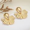 Punk Party Vintage Geometric Stud Earrings for Women Apricot Leaves Earrings  Trendy Ear Jewelry Accessories Gif