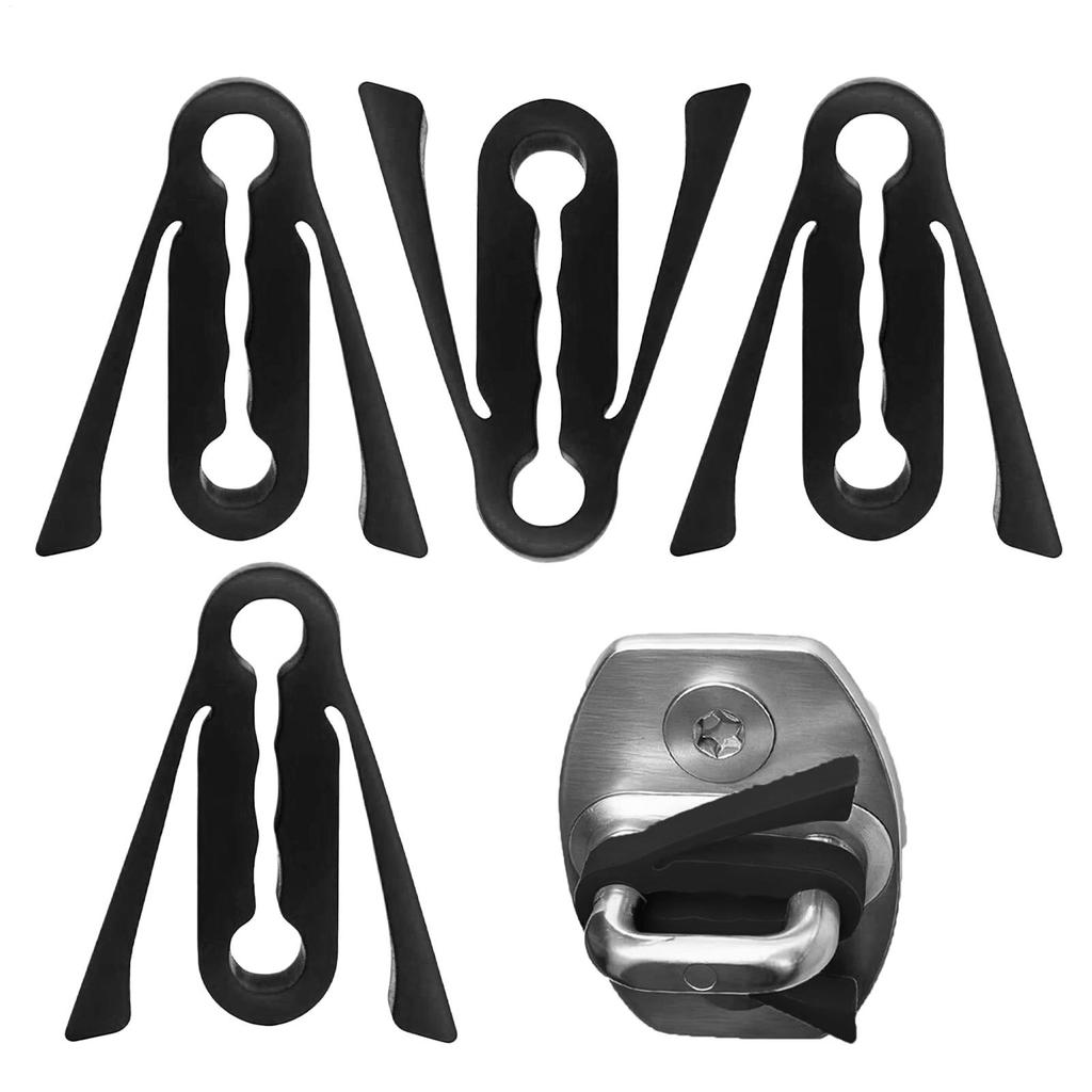 4pcs Universal Silicone Car Door Latch Covers Shock Absorption Pad Auto Lock Buckle Protector Cover Buffer Damper Accessories