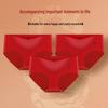 JingShuMian Women's Lucky Red Cotton Boxer Briefs (3-Pack)