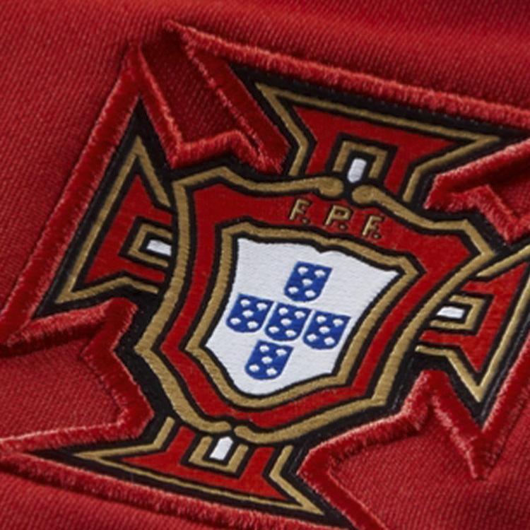 Nike Portugal 2020 Season Home Fan Edition Polo Collar Short Sleeve Football Jersey Men Tops Red CD0704-687