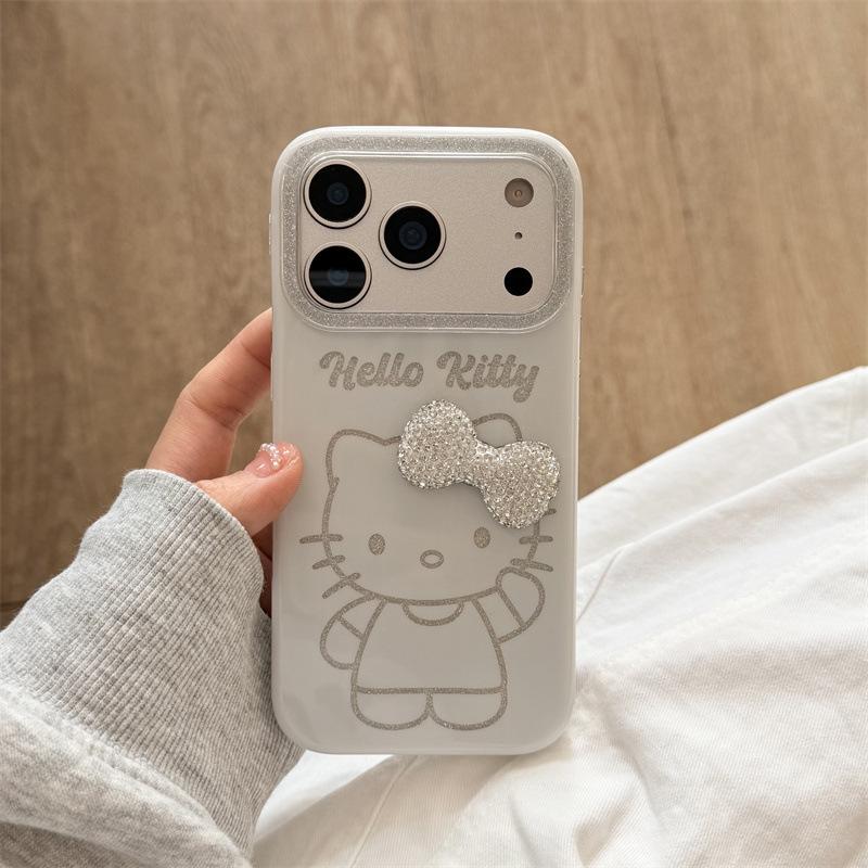 

Glitter Hello Kitty Heart Case for iPhone 17/16 Pro Max/15/14 Apple 17 Pro