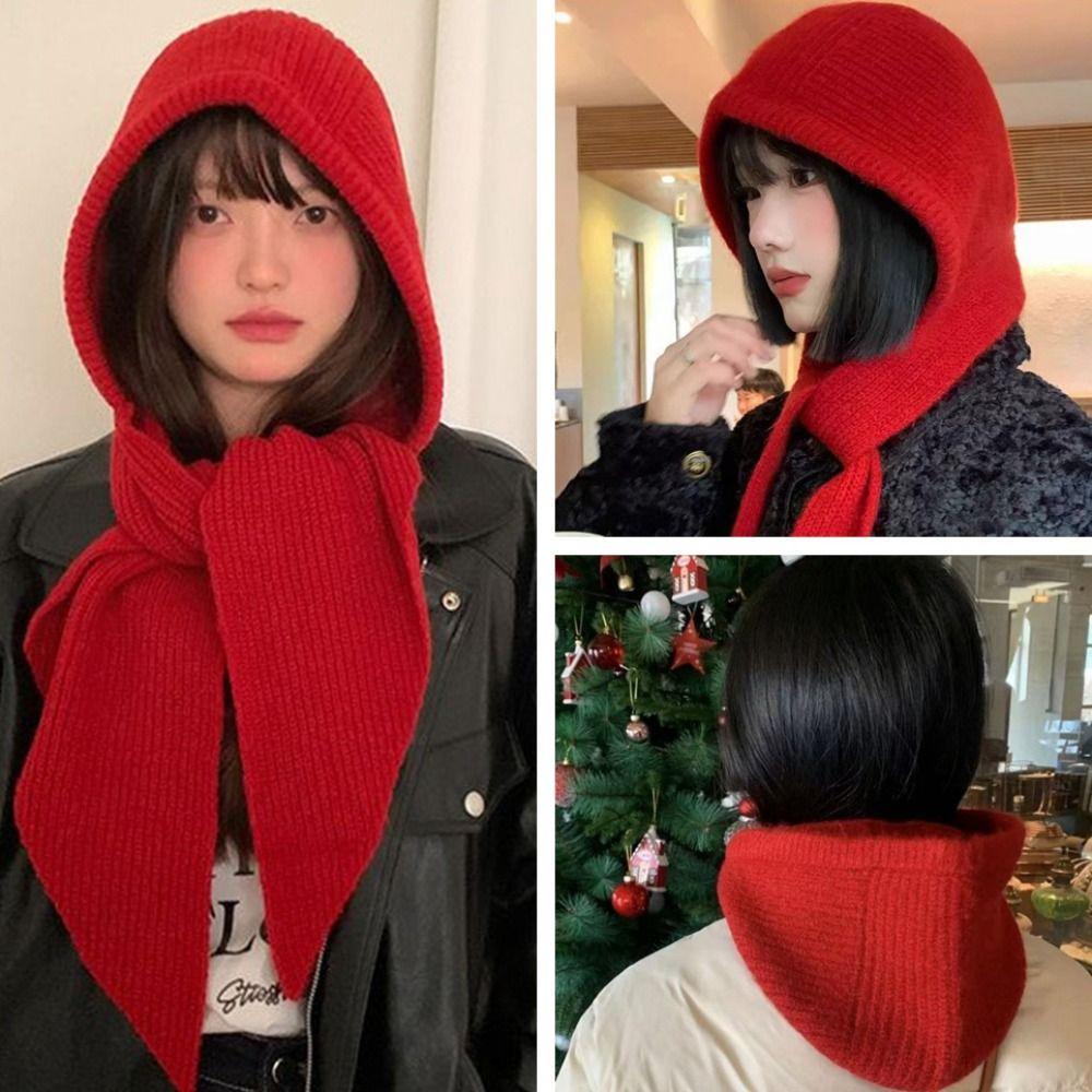 Scarf Cap Balaclava Hat Pullover Hat Winter Cap Cute Hooded Hat  Winter/Autumn