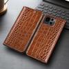 Crocodile Genuine Leather Flip Case For Asus Zenfone 5 5Z 6 7 8 9 10 11 12 ZS620KL ZE620KL ZS630KL Pro Flip Ultra Wallet Cases