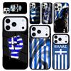 Capa Case for iPhone 17 Air 16 Pro Max 15 Plus 11 13 Mini 14 12 Back Phone Cover Greece Greek Flag Print