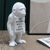 Monkey Gorilla Sculpture Home Decoration Creative Decoration Black and White Tag Modern DIY Mood Board Creative Furnishings