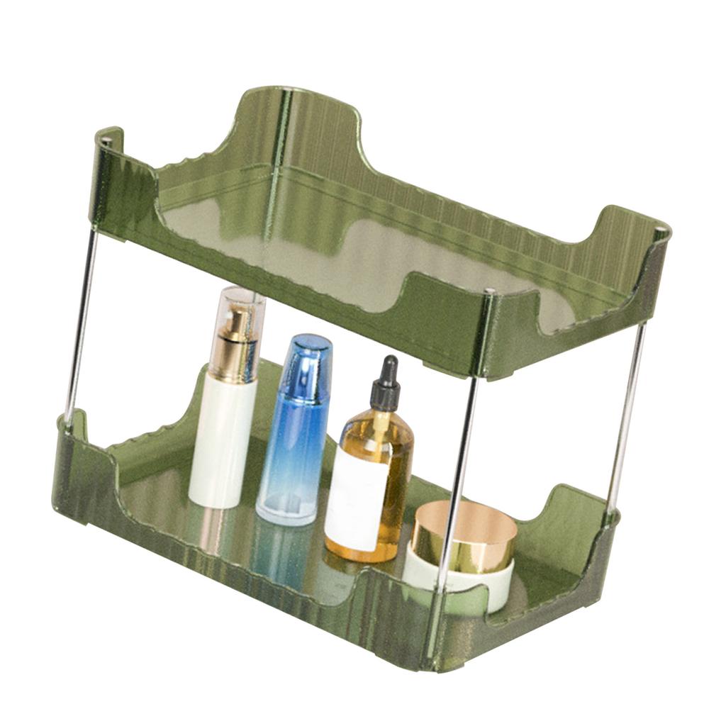 Desk Storage Rack Multipurpose Simple Light Luxury Double Layer Desktop Display Shelf for Home Bathroom