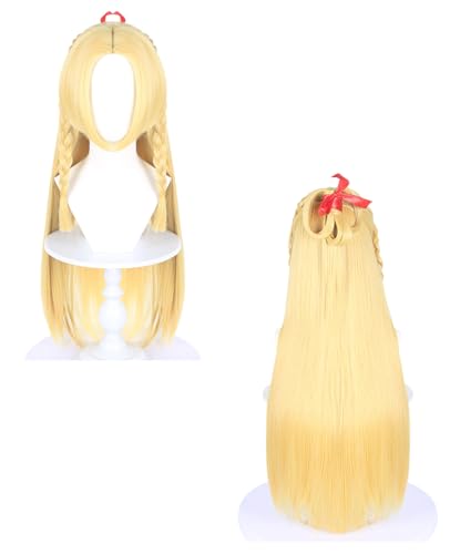 [NOKIJP] Marsil Cosplay Costume with Wig, Dungeon Meshi Cosplay, Marsil Cosplay One-Piece Dress, Dungeon Meshi Cosplay Costume for Adults, School Fest