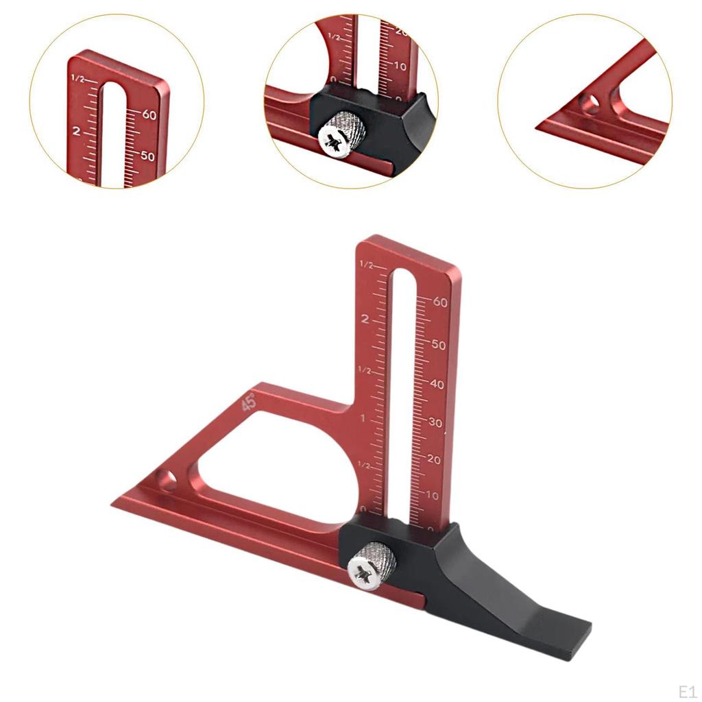Holzbearbeitung Höhenmessgerät Tiefenverstellbares Lineal Messinstrument Werkzeug