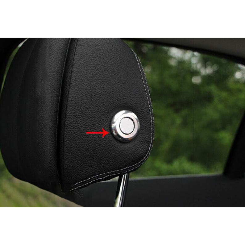 Silver Aluminum Seat Headrest Switch Button Cover Trim For Benz C-Class 2015-21