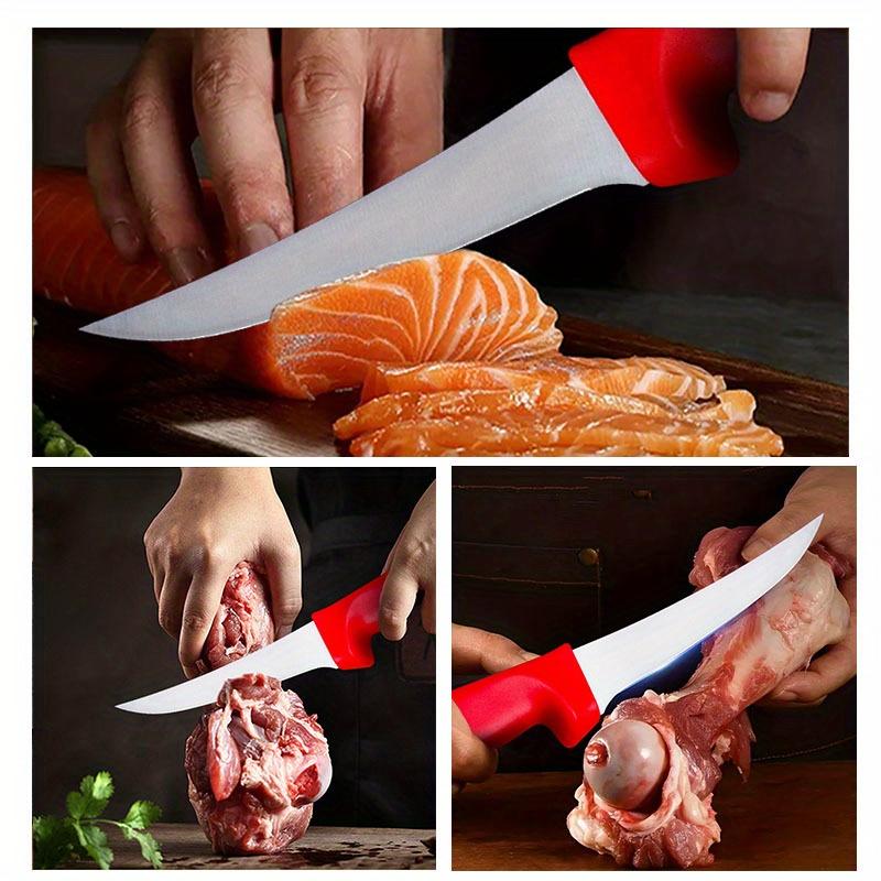 6PCS Kitchen Knife Stainless Steel Peeling Knife Fruit Vegetable Fish Meat Cleaver Kitchen Paring