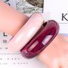 Cool Red Pink Thick Resin Acrylic Render Smudging Retro Bangles Geometric Irregular Bangle Bracelets for Women Jewelry Gift