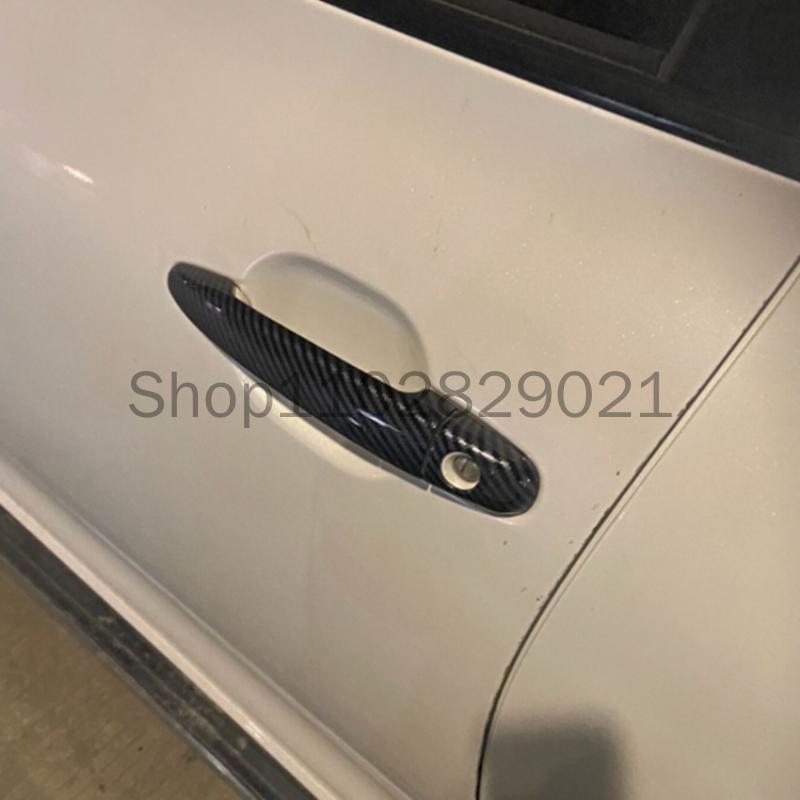 Chrome Carbon Fiber Car Door Handle Cover Sticker Styling Auto Exterior Accessories For Subaru Outback 2010-2014 2013 2012 2011
