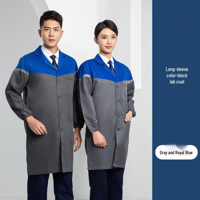 Custom Printed Wear-Resistant Lab Coat - High-Quality, Dirt-Resistant Workwear for Workshops and Factories
