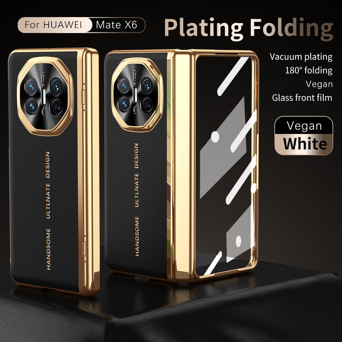 

For Huawei Mate X6 X5 X3 180° Infinity Foldable Glass Front Film Vacuum Plating Anti-Fingerprint Comfort Hand Flap Phone Case For Huawei Mate X3