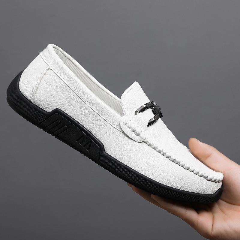 Men Business Casual Slip-On Leather Shoes Casual British Style Loafers Man Fashion Party Dress Luxury Shoes Comfy Driving Shoes
