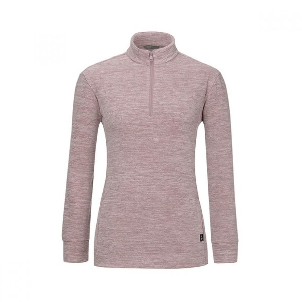  MounTia  Women S Fleece Polar Half Zip T ShirT Pale Beige
