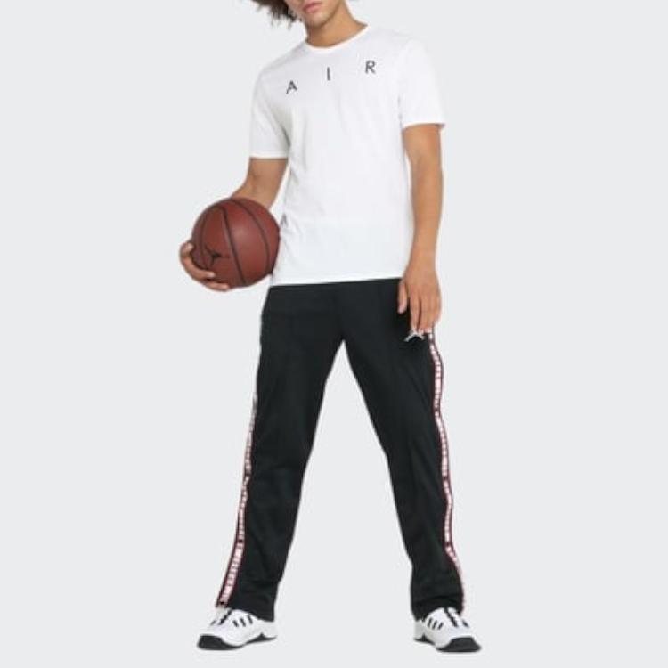 Air Jordan X Clot Tricot Track Pants Straight Loose Fit Men Bottoms Black Red AR8403-010