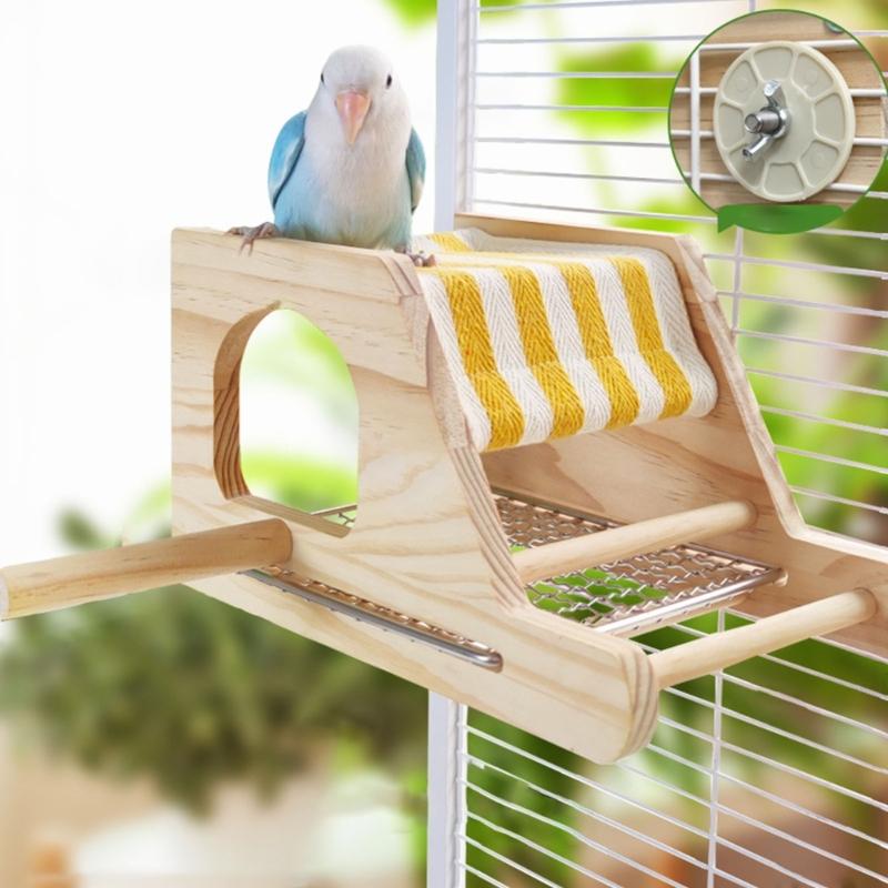 

Double Layer Bird House ChewProof Perch Shelter For Parakeets Cockatiels J0MC China Mainland