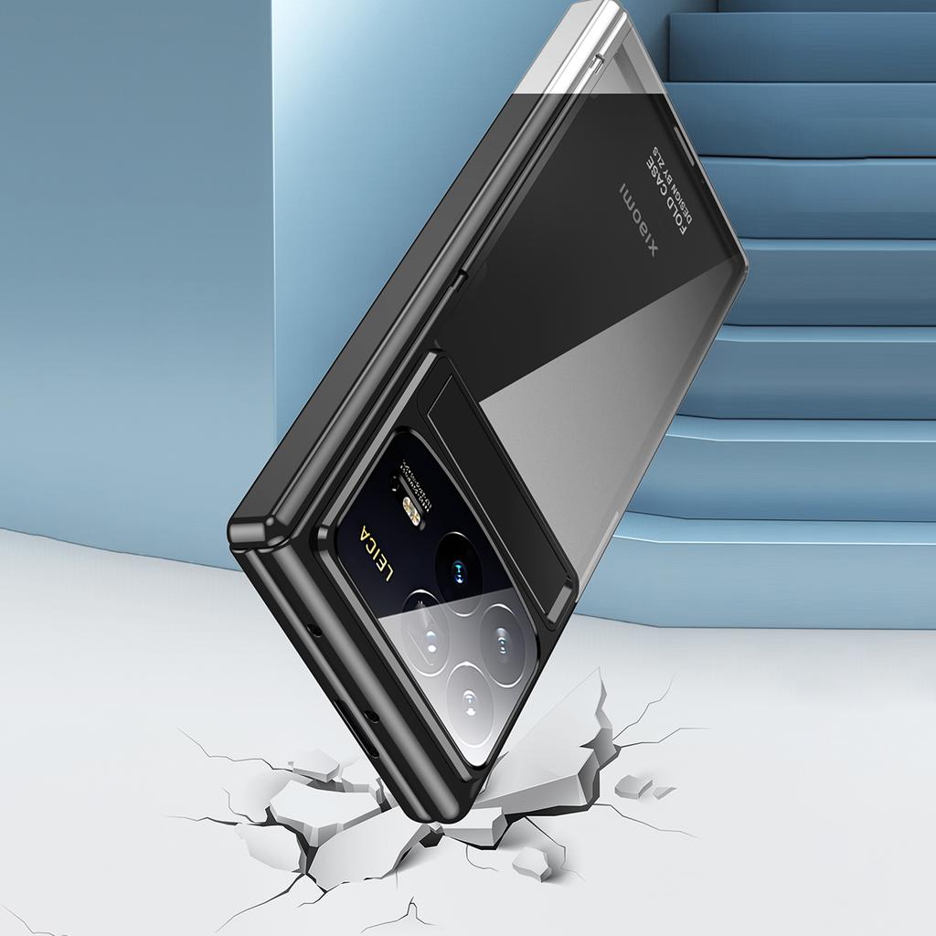 Für Xiaomi Mix Fold 4 5G Hülle Scharnierschutz Ständer PC Handyhülle mit Displayschutzfolie