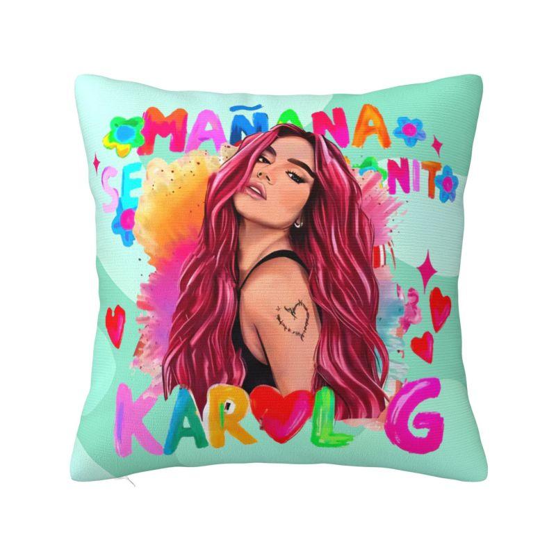 Reggaeton Music Karol G Manana Sera Bonito Throw Pillow Case Bedroom Cushions Cover For Sofa Chair Square Polyester Pillowcase