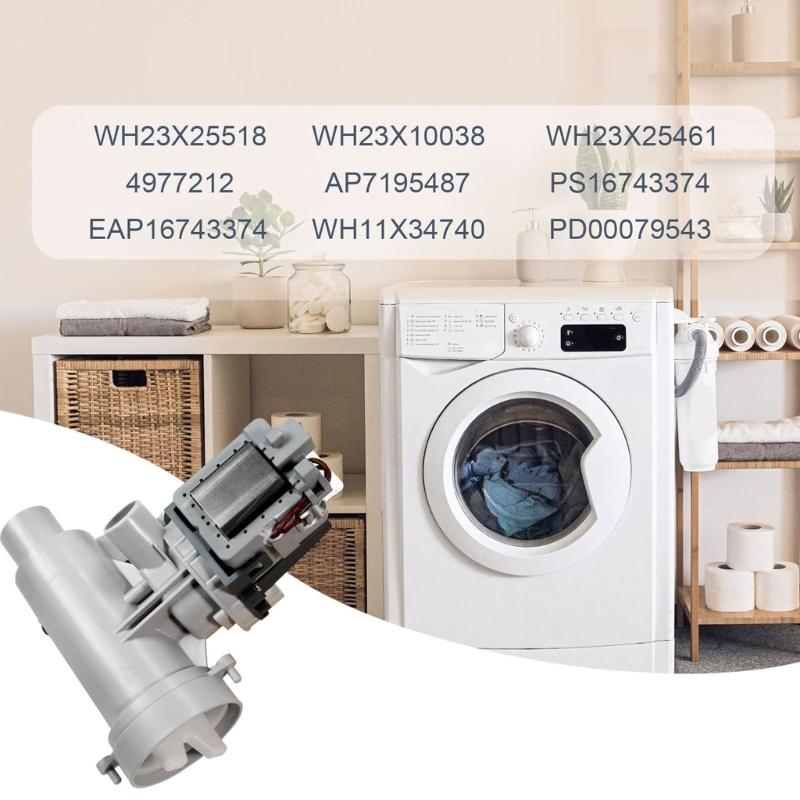High Performances Drain Pump Motor WH23X25518 Front Loading Washer Drain Pump Assembly Ensuring Reliable Drainage