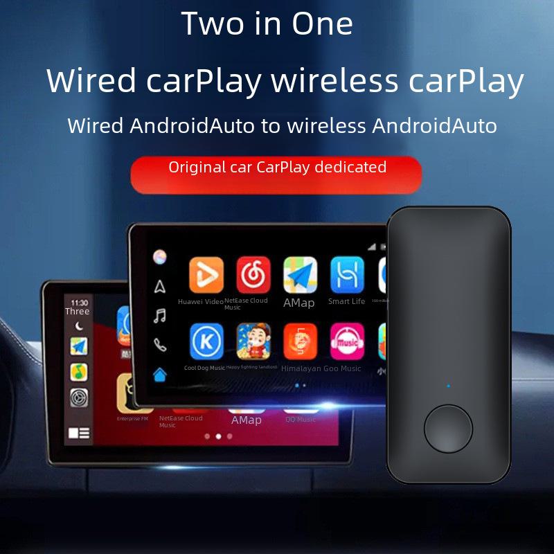 Wireless 2-in-1 Car-mounted Navigation Music Radio Box with Android Auto and Apple CarPlay