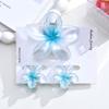 3Pcs/Set Hair Accessories Ponytail Clip Gradient Hairpin Plumeria Hawaiian Headwear  Beach