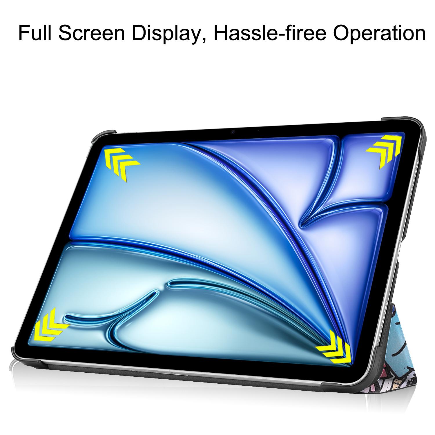 

For iPad Air 11 (2025)/(2024) Case Pattern Print Leather Stand Tablet Cover Graffiti